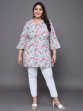 Women Plus Size Floral Printed Pure Cotton Kurti