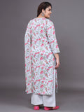 Women Plus Size Floral Pritned Pure Cotton Kurta & Palazzo With Dupatta