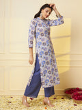 Women Multicolor Printed Pure Cotton Kurta & Palazzo with Dupatta