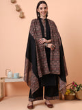 Women Pure Cotton Black Kurta & Palazzo with Printed Dupatta
