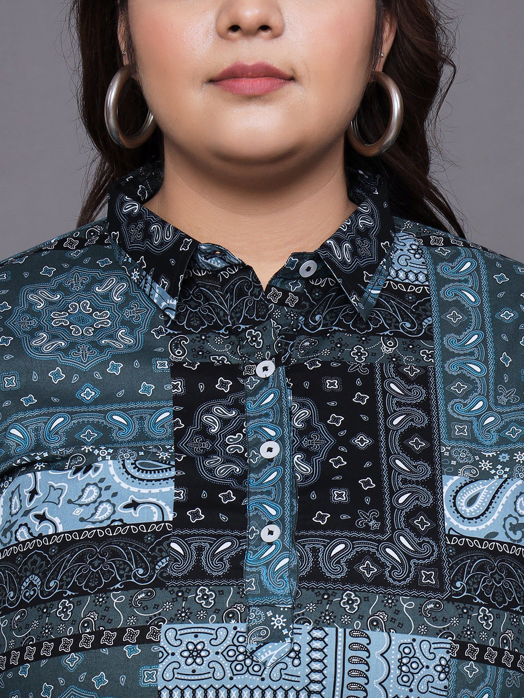 Women Plus Size Multicolor Printed Pure Cotton Kurti