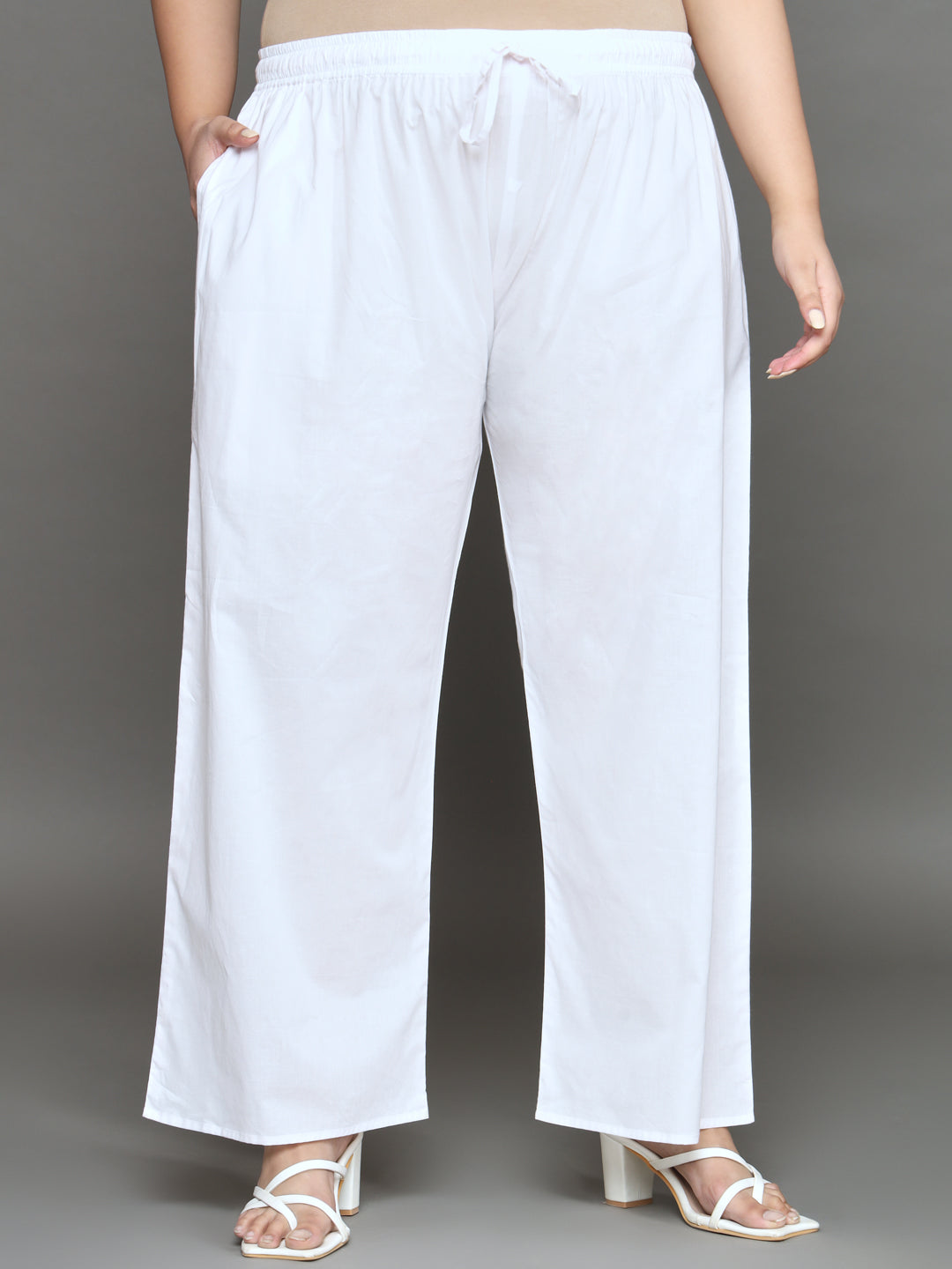 Women Plus Size Blue Floral Printed Pure Cotton Kurta Palazzo with Dupatta