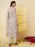 Women Floral Printed Pure Cotton Kurta & Palazzo With Dupatta